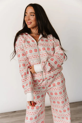 *RESTOCK* Ampersand | Comfort Zone Fullzip Sweatshirt | Frosted Fairisle