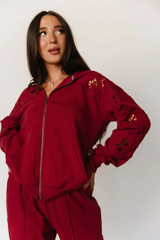 *RESTOCK* Ampersand | University Fullzip Sweatshirt | Love Story Crimson