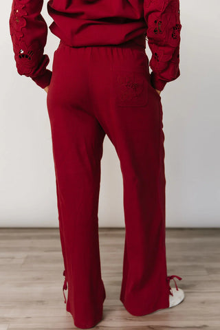 *RESTOCK* Ampersand | Wide Leg Bow Comfs | Love Story Crimson