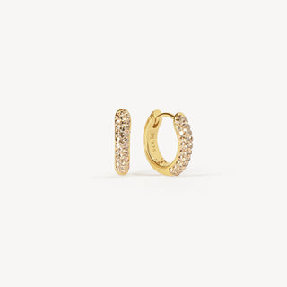 *NEW* Hillberg & Berk | Always On Sparkle Hoop Earrings | Soft Gold