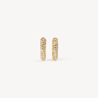 *NEW* Hillberg & Berk | Always On Sparkle Hoop Earrings | Soft Gold