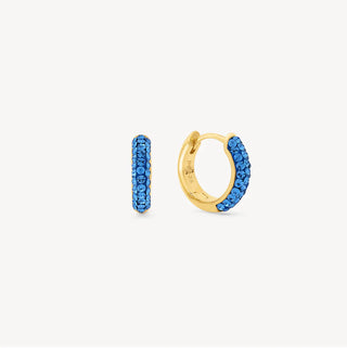 *NEW* Hillberg & Berk | Capri Blue Always On Sparkle Hoop Earrings
