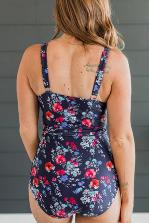 Beach Party | One-Piece SWIMSUIT | Navy Floral