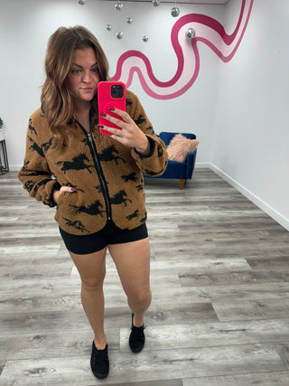 RD Style | Joline Sherpa Jacket | Black Horse