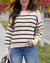 *NEW* Grace & Lace | Crew Neck Striped Sweater | Natural & Black