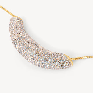 Hillberg & Berk | Curved Sparkle Necklace | Champagne