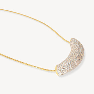 Hillberg & Berk | Curved Sparkle Necklace | Champagne