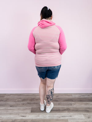 Ampersand | Doublehood Sweatshirt | Flamingo Stripe