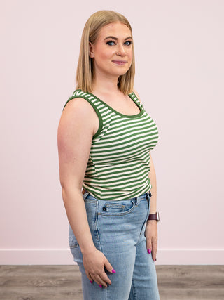 *FINAL SALE* Always Be Kind Rib Tank Top | Green
