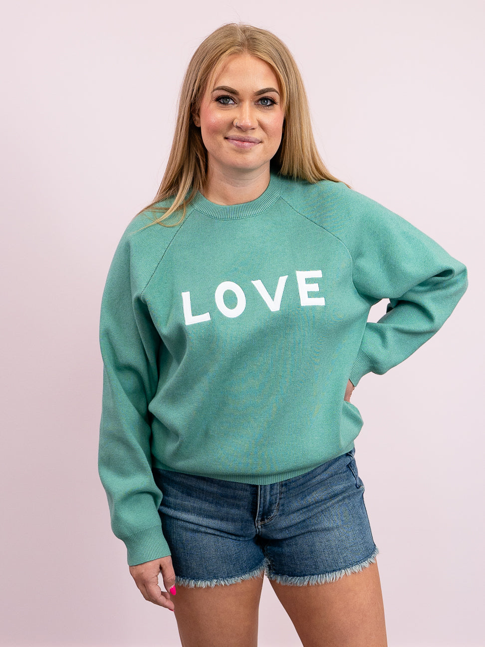 Pink Martini | Love Sweater | Green