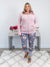 Ampersand | Waffle Knit Fullzip Sweatshirt | Blush
