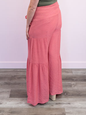 Ampersand | Tiered Boho Pant | Pink