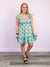 Emerence Smocked Mini Dress | Aqua Multi