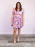 Danielle Floral Puff Sleeve Mini Dress | Pink Multi