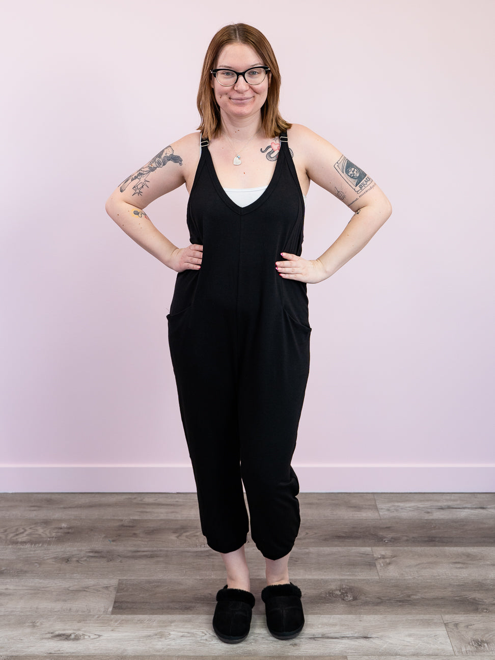 PREORDER Becky Romper | SOLID | Black - ships early June