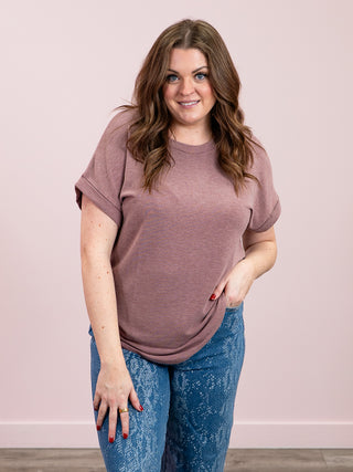 *NEW* Remmie Short Sleeve Terry Top | Mauve