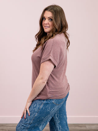 *NEW* Remmie Short Sleeve Terry Top | Mauve