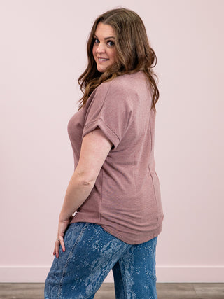 *NEW* Remmie Short Sleeve Terry Top | Mauve