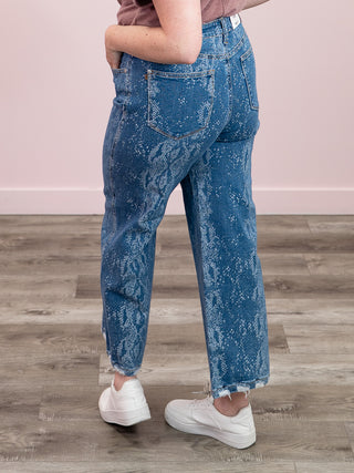 Judy Blue | High Rise Ankle Wide Python Jean | Gaege