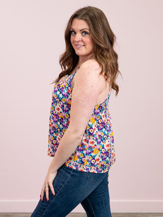 Flora Smocked Tank | Orchid
