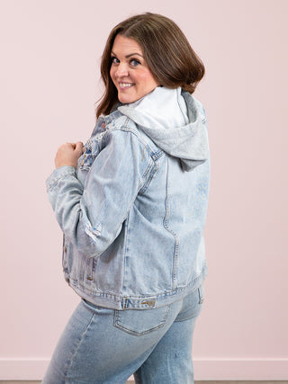 Risen Jeans | The Jesse Hooded Denim Jacket | Light Wash