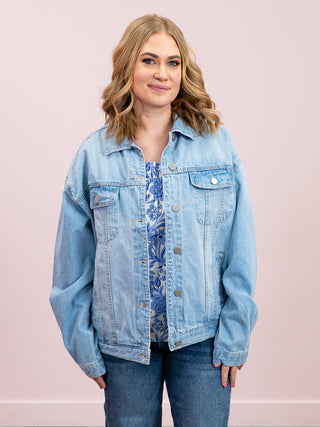 *NEW* Risen | Lizzy Oversized Jacket | Light Wash