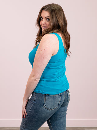 *NEW* Raya Reversible Seamless Tank | Light Teal