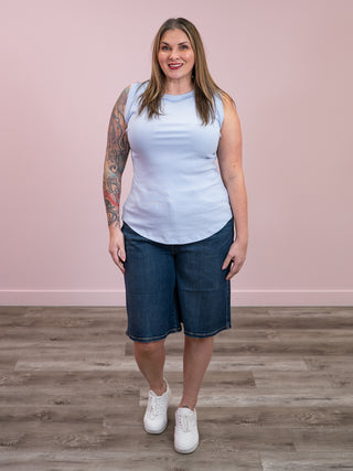 *NEW* Morgan Micro Striped Tank | Periwinkle