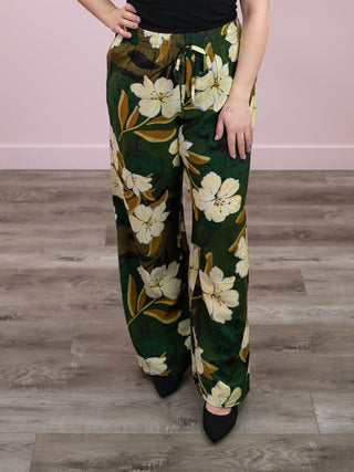 *NEW* DEX | Easy Elegance Wide Leg Flowy Pant | Palm Blossom