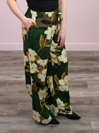 DEX | Easy Elegance Wide Leg Flowy Pant | Palm Blossom