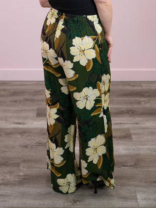 DEX | Easy Elegance Wide Leg Flowy Pant | Palm Blossom