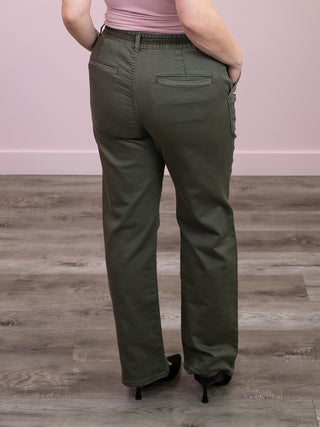 DEX | Rumi Relaxed Twill Pant | Army Green