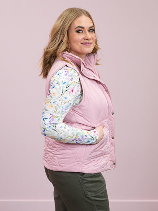 *NEW* Remy Zip Up Vest | Blush