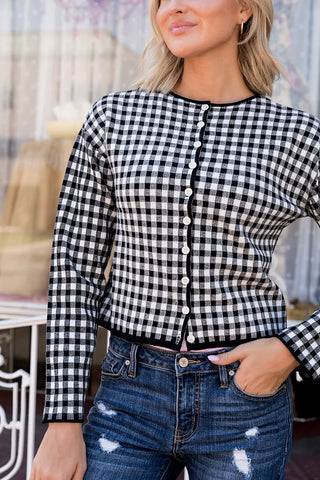 *NEW* Ampersand | Gingham Cardigan | Black