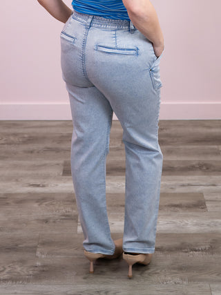 *NEW* DEX | Rumi Relaxed Twill Pant | Faded Blue Wash