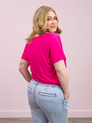 *NEW* Chloe Cozy Tee | Hot Pink