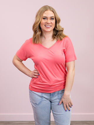 *NEW* Chloe Cozy Tee | Sun Kissed Coral