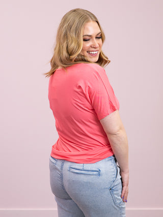 *NEW* Chloe Cozy Tee | Sun Kissed Coral