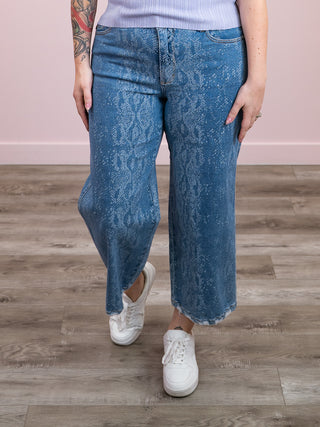 Judy Blue | High Rise Ankle Wide Python Jean | Gaege