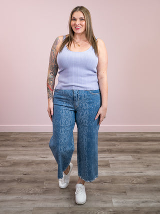 Judy Blue | High Rise Ankle Wide Python Jean | Gaege