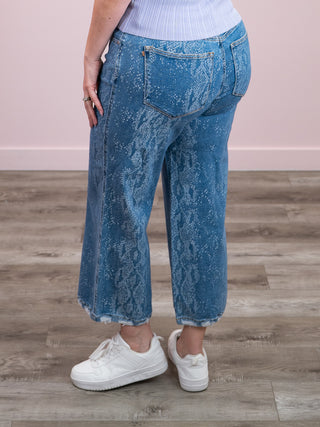 Judy Blue | High Rise Ankle Wide Python Jean | Gaege