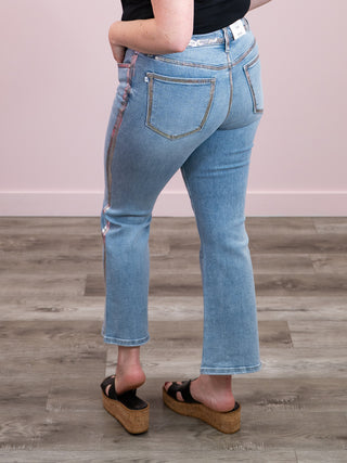 *NEW* Judy Blue | Mid Rise Foiled Kick Flare Jean | Callum