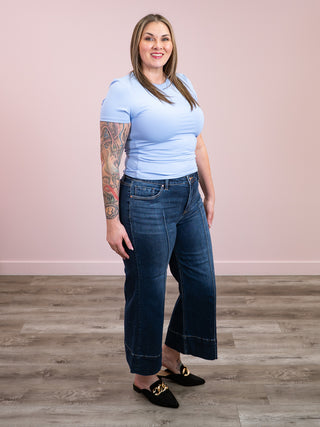 Second Skin | Roxi Short Sleeve Top | Perri Blue