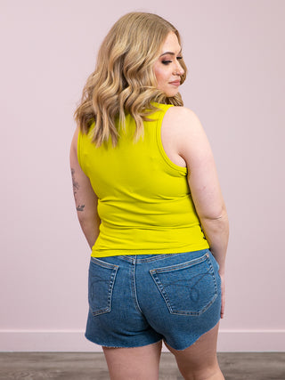 *NEW* DEX | Numa Ribbed Tank | Lime Glow