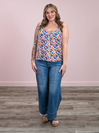 Flora Smocked Tank | Orchid