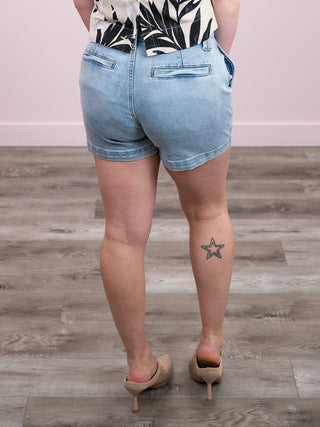 Judy Blue | High Rise Trouser Short | Cedar