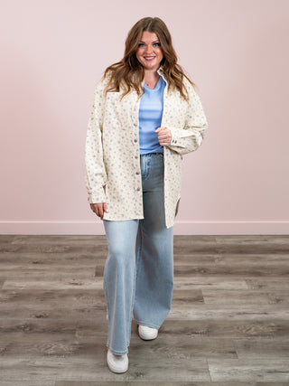 Brunette The Label | Shania Jacket | Cream & Blue