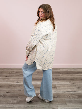 Brunette The Label | Shania Jacket | Cream & Blue