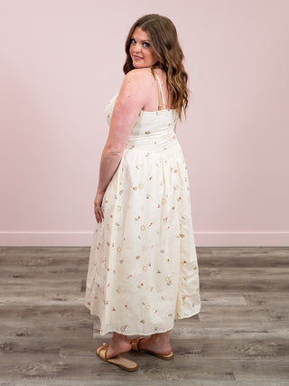 *NEW* DEX | Joleen Smocked Midi Dress | Eyelet Blooms