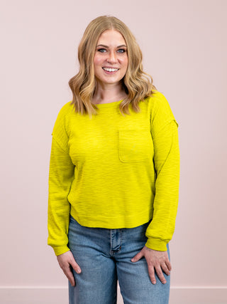 *NEW* DEX | Stella Crew Neck Sweatshirt | Lime Glow